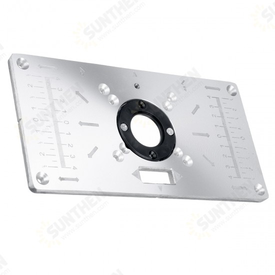 Aluminium Alloy Router Table Insert Plate with 4 Rings Screws for Woodworking Benches Aluminium Alloy Router Table Insert Plate with 4 Rings Screws for Woodworking Benches