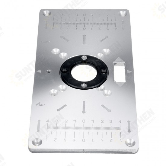 Aluminium Alloy Router Table Insert Plate with 4 Rings Screws for Woodworking Benches Aluminium Alloy Router Table Insert Plate with 4 Rings Screws for Woodworking Benches