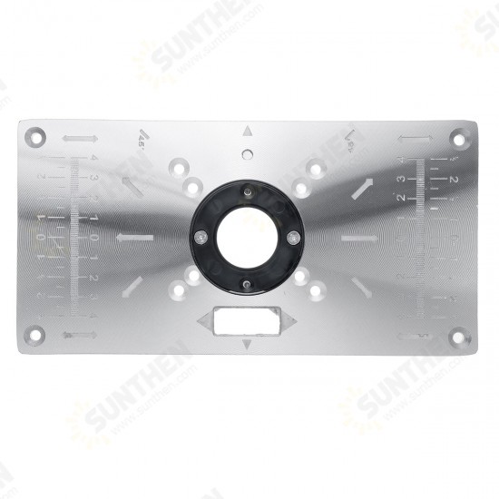 Aluminium Alloy Router Table Insert Plate with 4 Rings Screws for Woodworking Benches Aluminium Alloy Router Table Insert Plate with 4 Rings Screws for Woodworking Benches