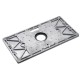 Aluminium Alloy Router Table Insert Plate with 4 Rings Screws for Woodworking Benches Aluminium Alloy Router Table Insert Plate with 4 Rings Screws for Woodworking Benches