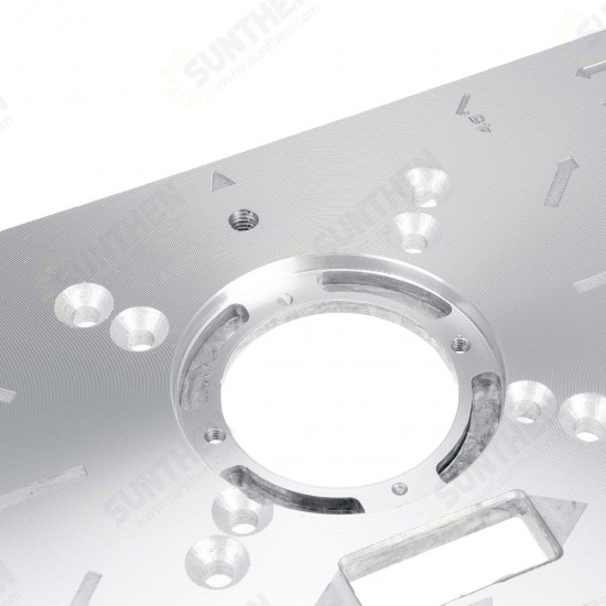 Aluminium Alloy Router Table Insert Plate with 4 Rings Screws for Woodworking Benches Aluminium Alloy Router Table Insert Plate with 4 Rings Screws for Woodworking Benches