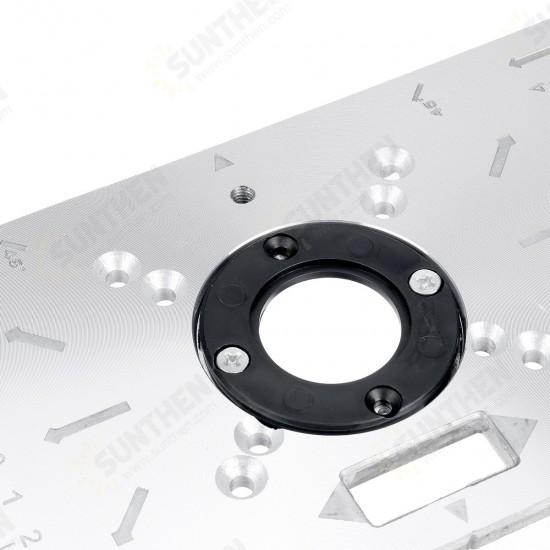 Aluminium Alloy Router Table Insert Plate with 4 Rings Screws for Woodworking Benches Aluminium Alloy Router Table Insert Plate with 4 Rings Screws for Woodworking Benches