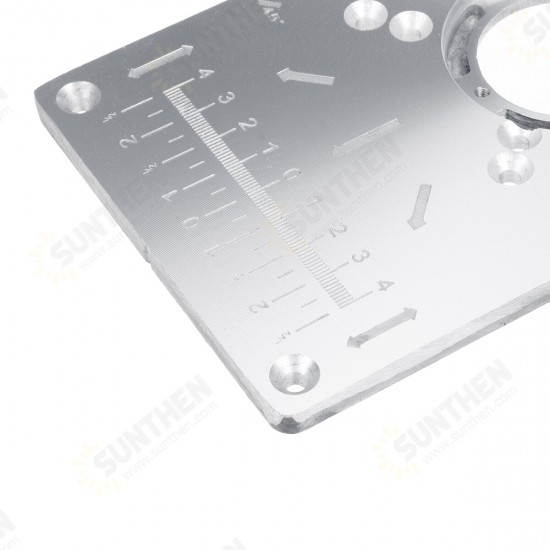 Aluminium Alloy Router Table Insert Plate with 4 Rings Screws for Woodworking Benches Aluminium Alloy Router Table Insert Plate with 4 Rings Screws for Woodworking Benches