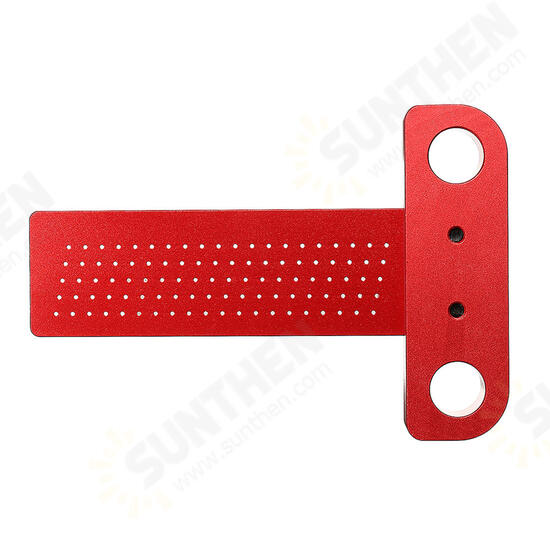 Aluminium Alloy T-100 Hole Positioning Metric Measuring Ruler 100mm Woodworking T-Squares Marking Ruler For Carpenter Aluminium Alloy T-100 Hole Positioning Metric Measuring Ruler 100mm Woodworking T-Squares Marking Ruler For Carpenter