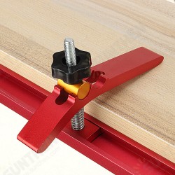 Aluminium Alloy T-track Hold Down Clamp with Wire Spring for 30/45 Type Miter Slot Woodworking Tool Aluminium Alloy T-track Hold Down Clamp with Wire Spring for 30/45 Type Miter Slot Woodworking Tool