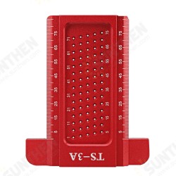 Aluminrum Alloy TS-3A Precision Hole Marking T Ruler 75mm Hole Positioning Metric Measuring Ruler Scriber Ruler Woodworking Tool Aluminrum Alloy TS-3A Precision Hole Marking T Ruler 75mm Hole Positioning Metric Measuring Ruler Scriber Ruler Woodworking Tool
