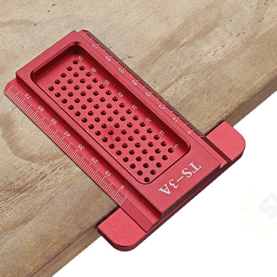 Aluminrum Alloy TS-3A Precision Hole Marking T Ruler 75mm Hole Positioning Metric Measuring Ruler Scriber Ruler Woodworking Tool Aluminrum Alloy TS-3A Precision Hole Marking T Ruler 75mm Hole Positioning Metric Measuring Ruler Scriber Ruler Woodworking Tool