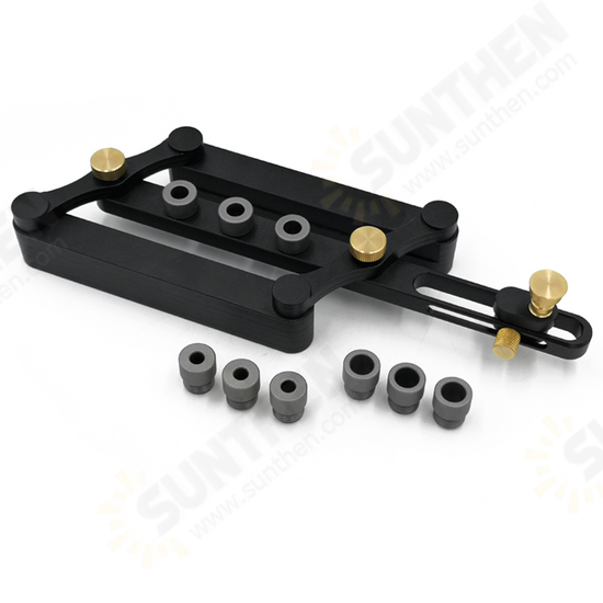 Aluminum Alloy 16-60mm Self Centering Doweling Jig 6/8/10mm Woodworking Hole Puncher Drill Guide Locator Aluminum Alloy 16-60mm Self Centering Doweling Jig 6/8/10mm Woodworking Hole Puncher Drill Guide Locator