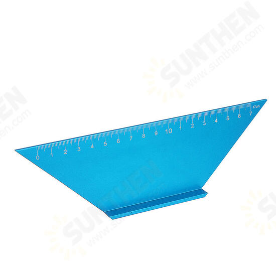 Aluminum Alloy 17cm T Ruler Woodworking Square Multifunctional Scriber 45 90 Degree Angle Ruler Angle Protractor Gauge Aluminum Alloy 17cm T Ruler Woodworking Square Multifunctional Scriber 45 90 Degree Angle Ruler Angle Protractor Gauge