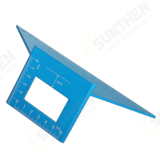 Aluminum Alloy 17cm T Ruler Woodworking Square Multifunctional Scriber 45 90 Degree Angle Ruler Angle Protractor Gauge Aluminum Alloy 17cm T Ruler Woodworking Square Multifunctional Scriber 45 90 Degree Angle Ruler Angle Protractor Gauge