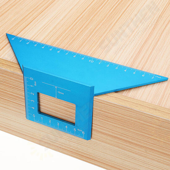 Aluminum Alloy 17cm T Ruler Woodworking Square Multifunctional Scriber 45 90 Degree Angle Ruler Angle Protractor Gauge Aluminum Alloy 17cm T Ruler Woodworking Square Multifunctional Scriber 45 90 Degree Angle Ruler Angle Protractor Gauge