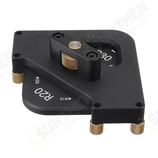 Aluminum Alloy 4 In 1 Router Table Corner Jig Radius Template R15 R20 R25 R30 Woodworking Quick Router Corner Radius Jig Aluminum Alloy 4 In 1 Router Table Corner Jig Radius Template R15 R20 R25 R30 Woodworking Quick Router Corner Radius Jig