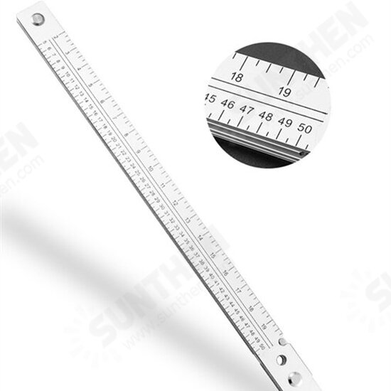 Aluminum Alloy 45 Degree Metric and Imperial Triangle Ruler Multifunctional Foldable Wood Angle Ruler For Woodworking Aluminum Alloy 45 Degree Metric and Imperial Triangle Ruler Multifunctional Foldable Wood Angle Ruler For Woodworking