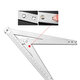 Aluminum Alloy 45 Degree Metric and Imperial Triangle Ruler Multifunctional Foldable Wood Angle Ruler For Woodworking Aluminum Alloy 45 Degree Metric and Imperial Triangle Ruler Multifunctional Foldable Wood Angle Ruler For Woodworking