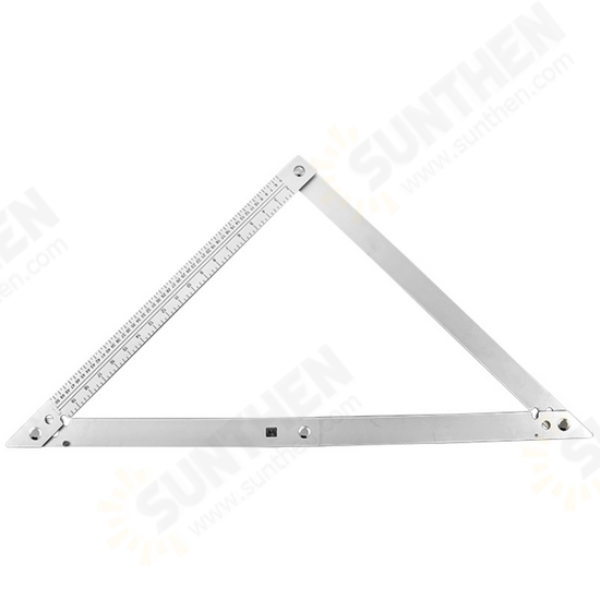 Aluminum Alloy 45 Degree Metric and Imperial Triangle Ruler Multifunctional Foldable Wood Angle Ruler For Woodworking Aluminum Alloy 45 Degree Metric and Imperial Triangle Ruler Multifunctional Foldable Wood Angle Ruler For Woodworking