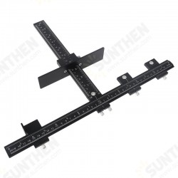 Aluminum Alloy Adjustable Punch Locator Cabinet Hardware Woodworking Drilling Template Drill Guide for Installing Handle on Door Drawer Aluminum Alloy Adjustable Punch Locator Cabinet Hardware Woodworking Drilling Template Drill Guide for Installing Handle on Door Drawer