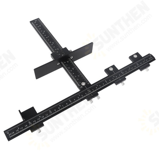Aluminum Alloy Adjustable Punch Locator Cabinet Hardware Woodworking Drilling Template Drill Guide for Installing Handle on Door Drawer Aluminum Alloy Adjustable Punch Locator Cabinet Hardware Woodworking Drilling Template Drill Guide for Installing Handle on Door Drawer