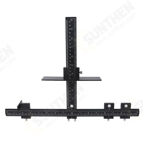 Aluminum Alloy Adjustable Punch Locator Cabinet Hardware Woodworking Drilling Template Drill Guide for Installing Handle on Door Drawer Aluminum Alloy Adjustable Punch Locator Cabinet Hardware Woodworking Drilling Template Drill Guide for Installing Handle on Door Drawer