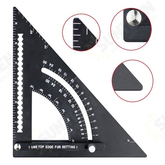 Aluminum Alloy Angle Ruler Measuring Tool Thicken Measuring Ruler Miter Carpenter Square for Woodworking Aluminum Alloy Angle Ruler Measuring Tool Thicken Measuring Ruler Miter Carpenter Square for Woodworking
