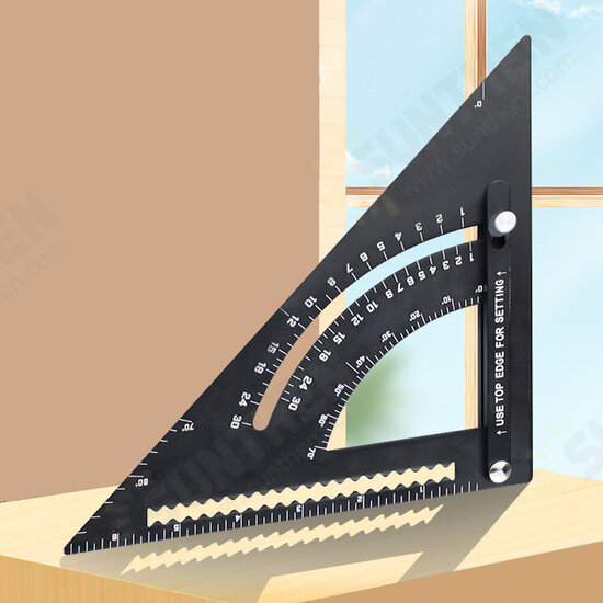Aluminum Alloy Angle Ruler Measuring Tool Thicken Measuring Ruler Miter Carpenter Square for Woodworking Aluminum Alloy Angle Ruler Measuring Tool Thicken Measuring Ruler Miter Carpenter Square for Woodworking