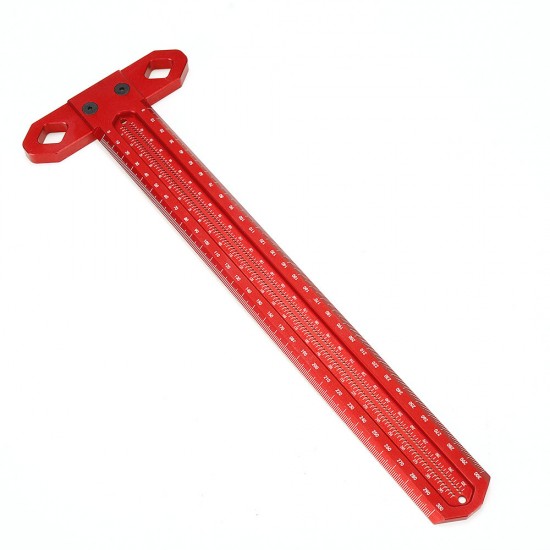 Aluminum Alloy Precision Marking Ruler Woodworking Multifunctional Scale Ruler Hole Ruler Woodworking Ruler Measuring Tools