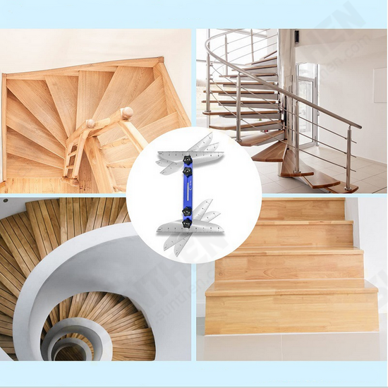 Aluminum Stair Ruler Multifunctional Folding Ruler Household Tool Stair Tread Gauge Aluminum Stair Ruler Multifunctional Folding Ruler Household Tool Stair Tread Gauge
