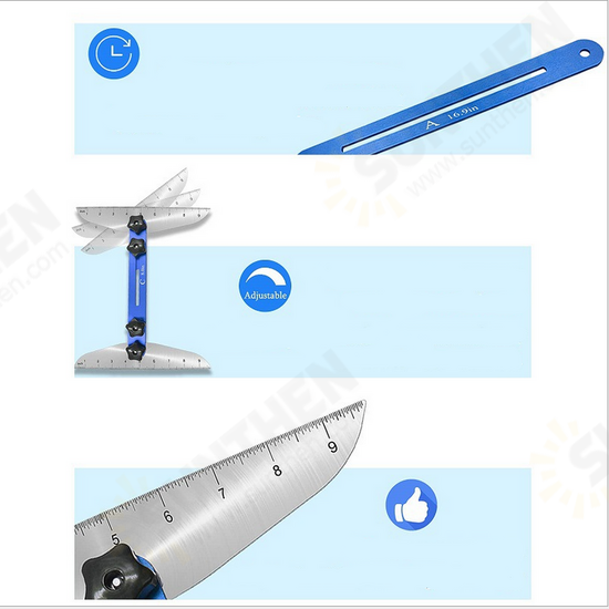 Aluminum Stair Ruler Multifunctional Folding Ruler Household Tool Stair Tread Gauge Aluminum Stair Ruler Multifunctional Folding Ruler Household Tool Stair Tread Gauge