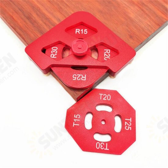 Arc / T Corner Radius Quick Jig Router Trimming Corner Gauge Aluminum Alloy Angle Locator Template Woodworking Tools Kit Arc / T Corner Radius Quick Jig Router Trimming Corner Gauge Aluminum Alloy Angle Locator Template Woodworking Tools Kit