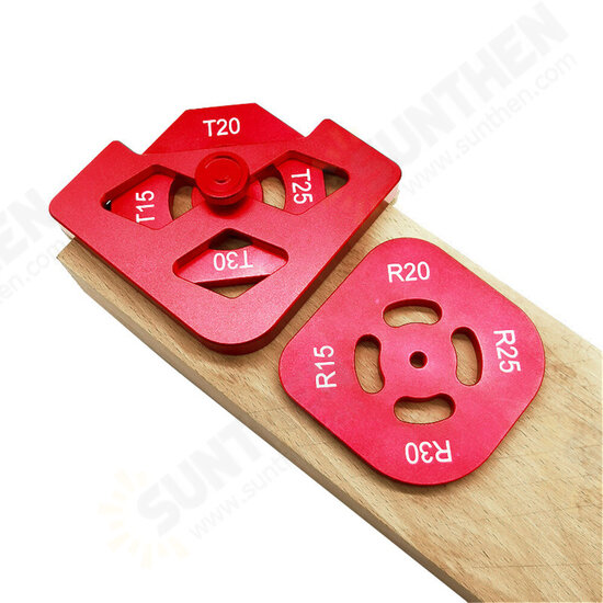 Arc / T Corner Radius Quick Jig Router Trimming Corner Gauge Aluminum Alloy Angle Locator Template Woodworking Tools Kit Arc / T Corner Radius Quick Jig Router Trimming Corner Gauge Aluminum Alloy Angle Locator Template Woodworking Tools Kit