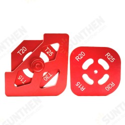 Arc / T Corner Radius Quick Jig Router Trimming Corner Gauge Aluminum Alloy Angle Locator Template Woodworking Tools Kit