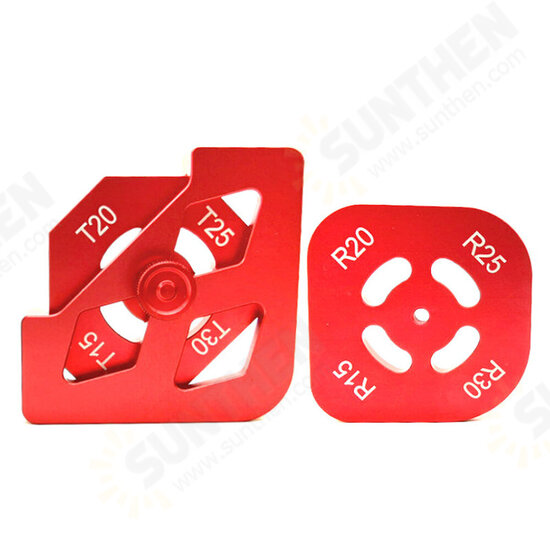 Arc / T Corner Radius Quick Jig Router Trimming Corner Gauge Aluminum Alloy Angle Locator Template Woodworking Tools Kit Arc / T Corner Radius Quick Jig Router Trimming Corner Gauge Aluminum Alloy Angle Locator Template Woodworking Tools Kit