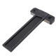 Black Aluminium Alloy T-160 Hole Positioning Measuring Ruler 160mm Metric T Ruler Woodworking Precision Crossed Marking Scriber Black Aluminium Alloy T-160 Hole Positioning Measuring Ruler 160mm Metric T Ruler Woodworking Precision Crossed Marking Scriber