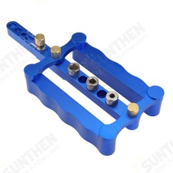 Blue 6/8/10mm Self Centering Doweling Jig Set Aluminum Alloy Hole Punch Locator Dowel Jig Drill Guide Center Line Scribing Woodworking Set Blue 6/8/10mm Self Centering Doweling Jig Set Aluminum Alloy Hole Punch Locator Dowel Jig Drill Guide Center Line Scribing Woodworking Set