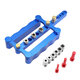 Blue 6/8/10mm Self Centering Doweling Jig Set Aluminum Alloy Hole Punch Locator Dowel Jig Drill Guide Center Line Scribing Woodworking Set Blue 6/8/10mm Self Centering Doweling Jig Set Aluminum Alloy Hole Punch Locator Dowel Jig Drill Guide Center Line Scribing Woodworking Set