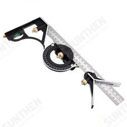 12 Inch 300mm Adjustable Combination Square Angle Ruler 45/90 Degree With Bubble Level 12 Inch 300mm Adjustable Combination Square Angle Ruler 45/90 Degree With Bubble Level