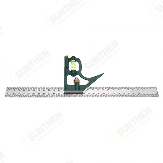 12 Inch 300mm Adjustable Combination Square Angle Ruler 45/90 Degree With Bubble Level