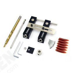 Adjustable Woodworking Pocket Hloe Jig Dual-hole Positioning Puncher Set Drilling Jig Punch Locator Guide Positioner Tool