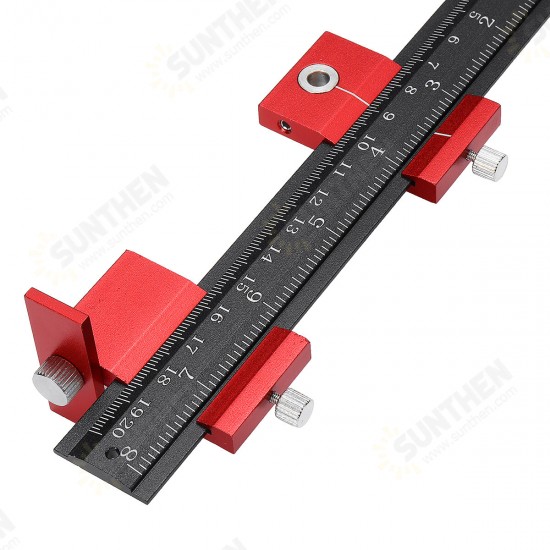 DocotorWood Aluminum Alloy Cabinet Hardware Jig Fixture 4MM+5MM Punching Locator Woodworking Drill Positioning Guide T-ruler DocotorWood Aluminum Alloy Cabinet Hardware Jig Fixture 4MM+5MM Punching Locator Woodworking Drill Positioning Guide T-ruler