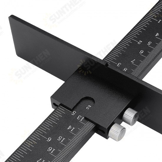 DocotorWood Aluminum Alloy Cabinet Hardware Jig Fixture 4MM+5MM Punching Locator Woodworking Drill Positioning Guide T-ruler DocotorWood Aluminum Alloy Cabinet Hardware Jig Fixture 4MM+5MM Punching Locator Woodworking Drill Positioning Guide T-ruler