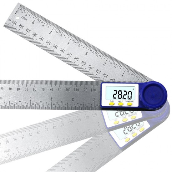 0-200mm Digital Meter Angle Inclinometer Digital Angle Ruler Electron Goniometer Protractor Stainless Steel Angle Finder Measuring Tool