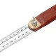 0-22/0-27cm Sliding Angle Ruler T Bevel Hardwood Handle Rotatable Engineer Ruler for Woodworking