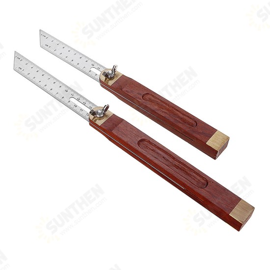 0-22/0-27cm Sliding Angle Ruler T Bevel Hardwood Handle Rotatable Engineer Ruler for Woodworking