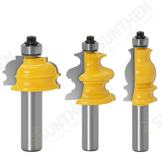 10 Piece 1/2 Inch Shank Architectural Molding Router Bit Set Door Picture Frame Bits with Wood Case Trimming Milling Cutter For Cutter Power Tools 10 Piece 1/2 Inch Shank Architectural Molding Router Bit Set Door Picture Frame Bits with Wood Case Trimming Milling Cutter For Cutter Power Tools