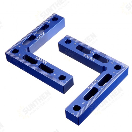 100mm Woodworking Precision Clamping Square L-Shaped Auxiliary Fixture Splicing Board Positioning Panel Fixed Clip Clamp Carpenter Square Ruler