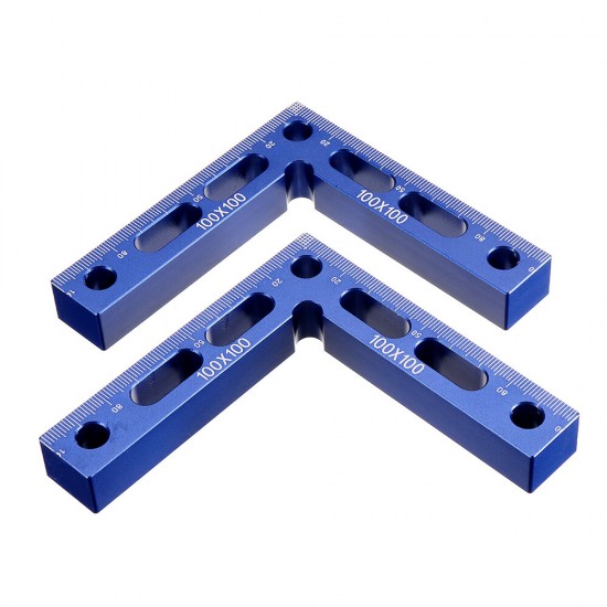 100mm Woodworking Precision Clamping Square L-Shaped Auxiliary Fixture Splicing Board Positioning Panel Fixed Clip Clamp Carpenter Square Ruler