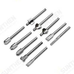 10pcs 1/8 Inch Shank Wood Working Router Bit Dremel Rotary Tool Parts 10pcs 1/8 Inch Shank Wood Working Router Bit Dremel Rotary Tool Parts