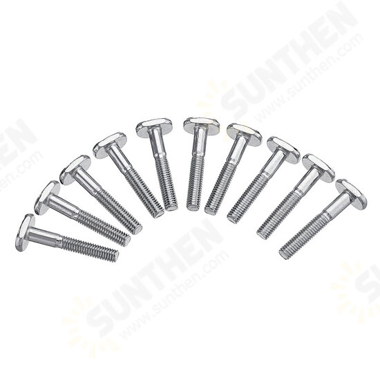10pcs M6x40mm T-Nut T Sliding Screws For 30 Series Miter Track Woodworking Tool 10pcs M6x40mm T-Nut T Sliding Screws For 30 Series Miter Track Woodworking Tool