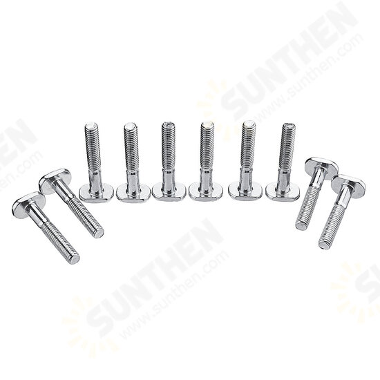 10pcs M6x40mm T-Nut T Sliding Screws For 30 Series Miter Track Woodworking Tool