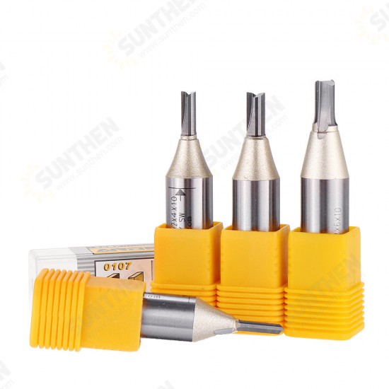 1/2 Inch Shank Double Flute Straight Router Bit Cutter Golden Coated CNC Carbide Wood Cutting Tool