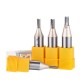 1/2 Inch Shank Double Flute Straight Router Bit Cutter Golden Coated CNC Carbide Wood Cutting Tool